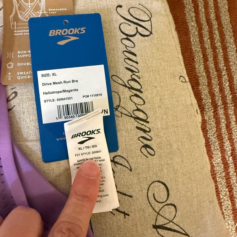 Brooks Purple Sports Bra - Picture 6 of 7